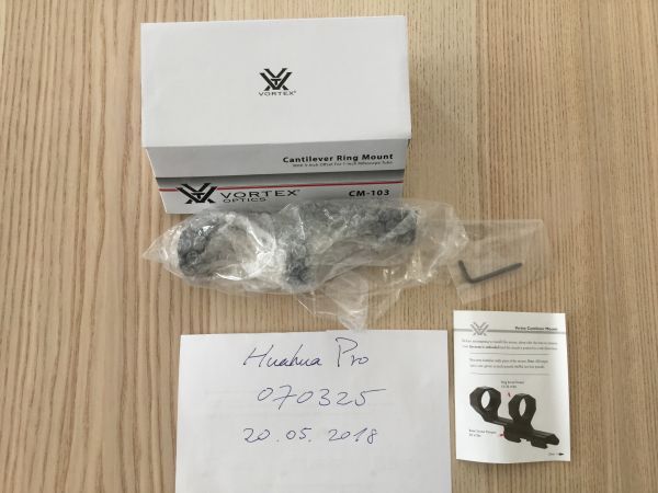 NEU Original Vortex Cantilever Ring Mount 1 Inch mit 3 Inch Offset