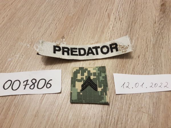 US Corporal Patch ACU mit Klett