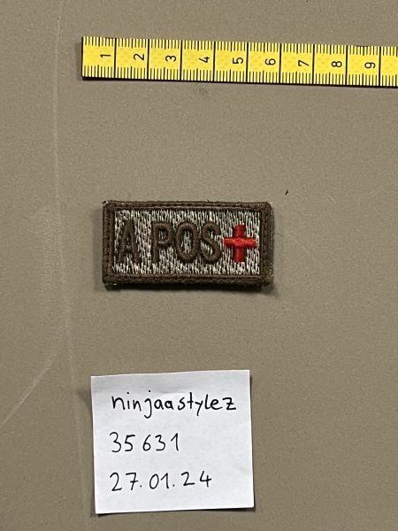 „A Pos +“ Blutgruppen Patch
