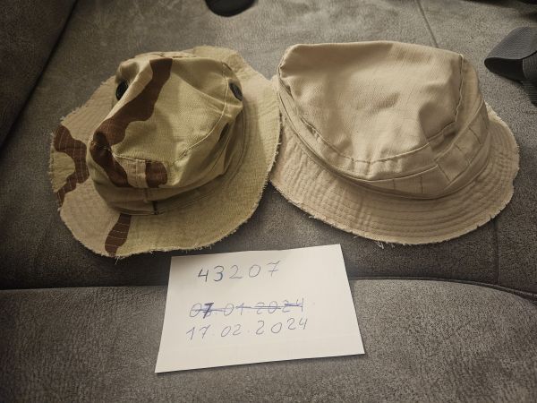 2 Kopfbedeckungen Mütze tan Coyote gr. S