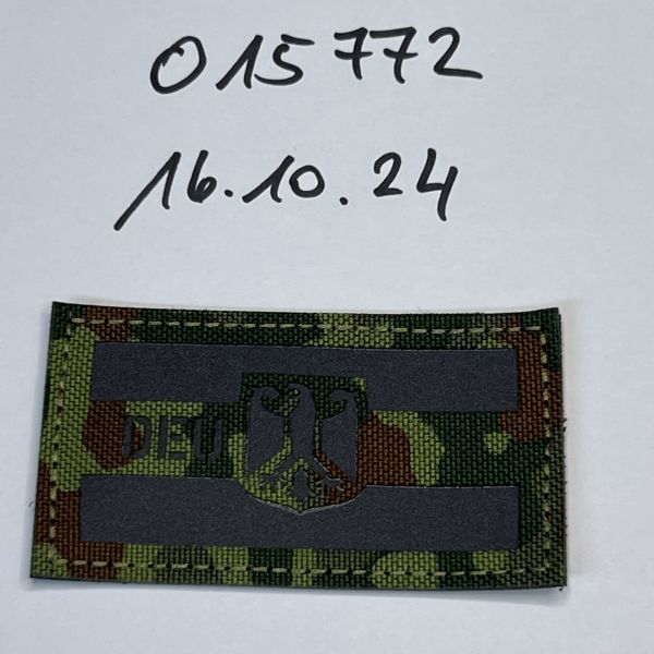 Lasercut Klett Patch Deutschland DEU FT IR reflective 9x5 cm