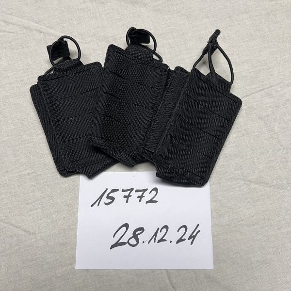 universal Single 1er Magazintasche M4 AR15 AK G36 ... Lasercut schwarz