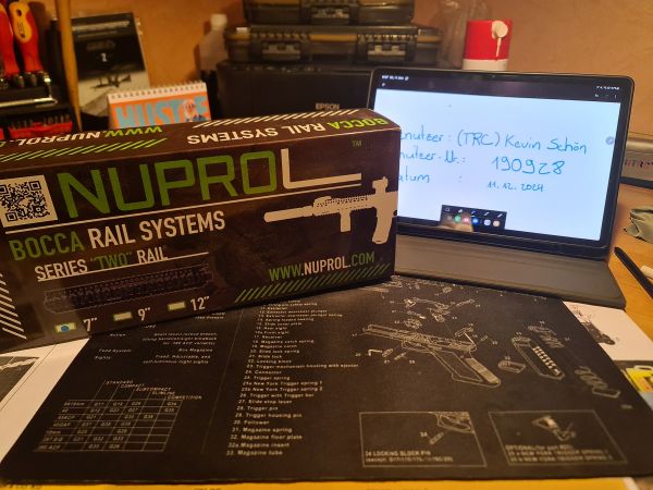 Nuprol Bocca RIS Rail 7 inch, schwarz