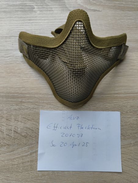 Mundschutz Gitter Maske Tan/oliv