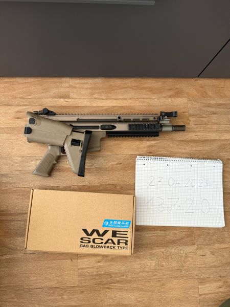 WE Wei E Tech FN SCAR MK16 MOD 0 GBB mit Open Bolt Kit