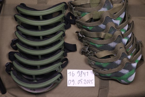 Aoutacc Maske und Goggles Set Oliv