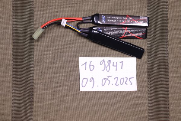ASG Airsoft LiPo Akku 11,1V 1300mAh 25C Tri-Panel