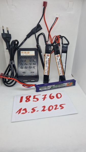 LiPo Akku Set mit Ladegerät - 7.4V - Airsoft - GSG & Turnigy