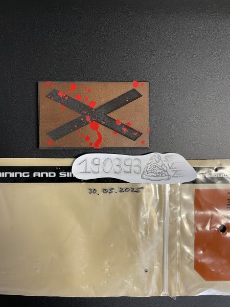 Task Force Doomer x Carbon Engraving Blutspritzer End Leather Patch 