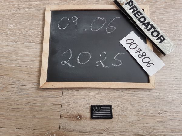 Us Flag Patch Schwarz klein