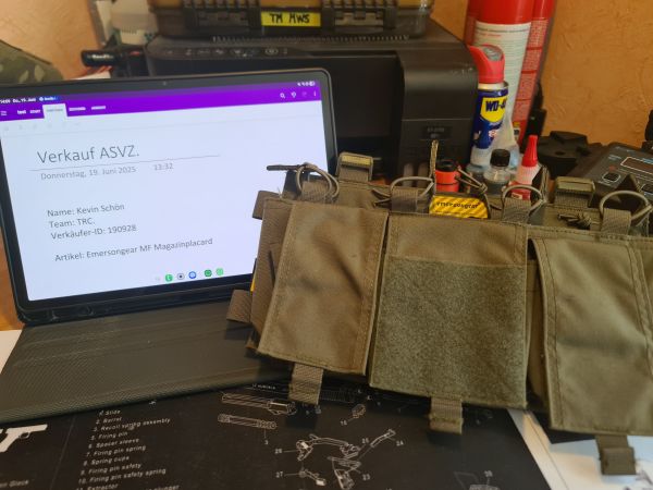 Emersongear MF Style Quad Magazin Placard ranger green