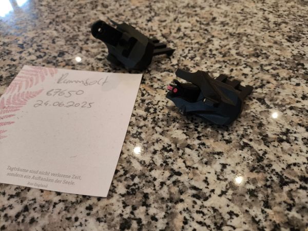 Canted Flip Up Iron Sights 45 Grad Offset Kimme und Korn