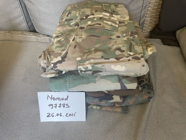 Drei BDU: multicam, flecktarn und woodland 