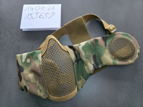 Gitter Mund- und Ohrenschutz Multicam Mesh Mask
