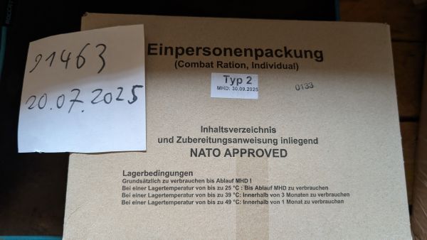 EPA Typ 2 Einmannpackung, Notration, Camping Essen