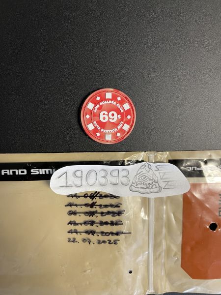 LRC Low Rollers Club „69$ Poker Chip“ Red FOG Patch