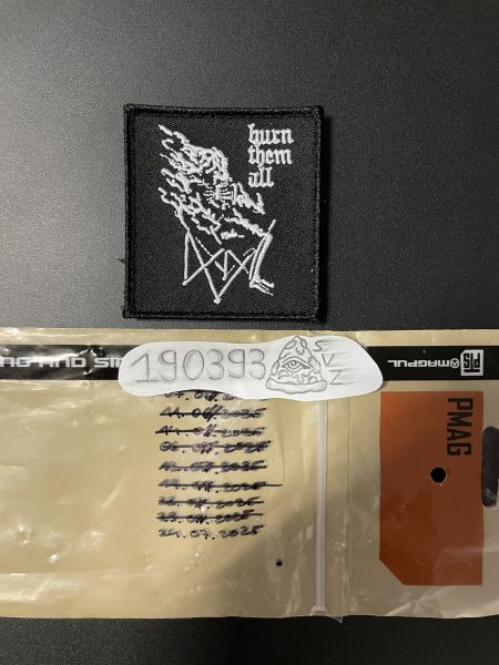 AOTD „Burn them All“ Woven Patch Afraid of the Dark FOG