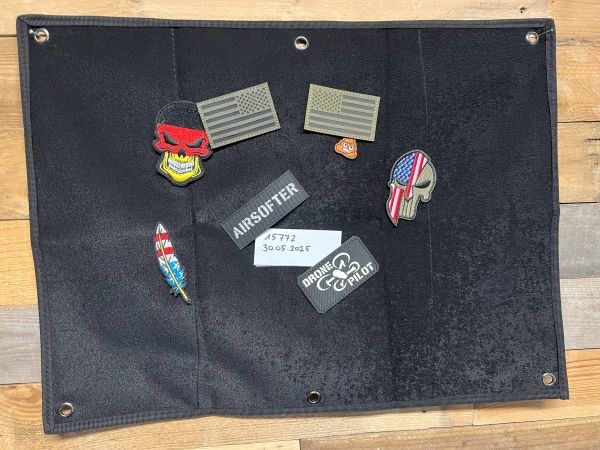 Patchwall für Klettpatches 60 x 45 cm schwarz Patch Wand Display Panel Board
