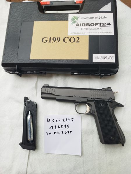 Well M1911er Vollmetall Co2 Blowback