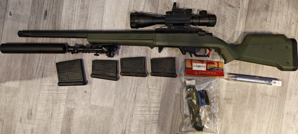 Ares Striker S1 inkl. CO2 Kit, Scope, Schalldämpfer, Schaftteilen und 4 Mags