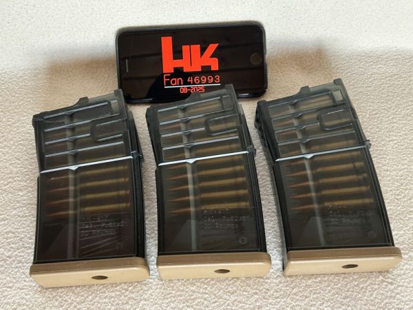 + + + 3x VFC G28 GBB Magazin mit Patronen-Stickern + + +