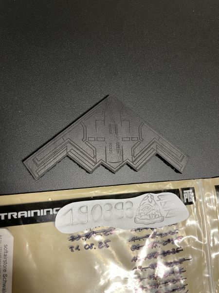 Carbon Engraving „B2 Bomber“ Leather Patch Neu