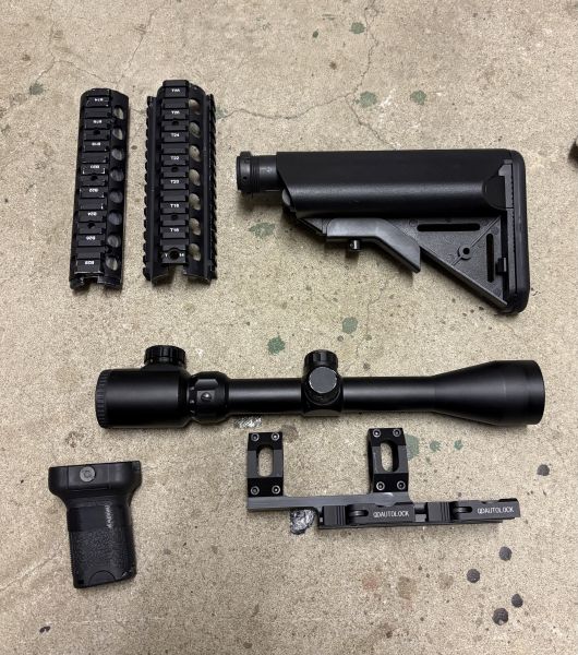 KAC RIS, Crane Stock, NB Scope, scope Mount, Frontgrip