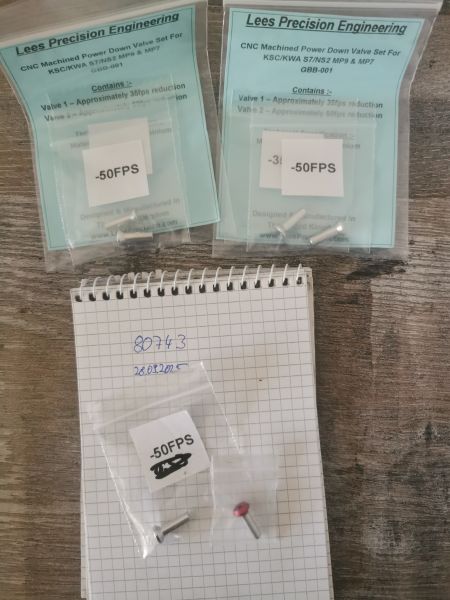 2x [NEU] KWA MP7 MP9 Rocket Valve Set Low Power