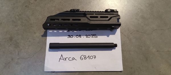 ASG Scorpion EVO Carbine/B.E.T Handschutz und Außenlauf + Magpul MBUS PRO