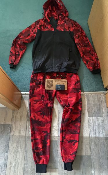 Speedsoft Camo red Set Größe L (Windbreaker, Jogginghose) 