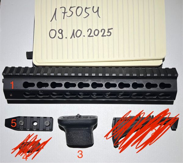 M4/AR15 Handquard Keymod+Zubehör