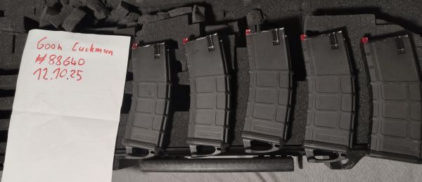 5 GHK Pmags mit CnC feeding lippen.