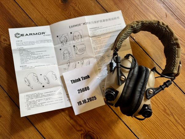 Earmor M31 Electronic Gehörschutz mit Geräuschunterdrückung TAN,