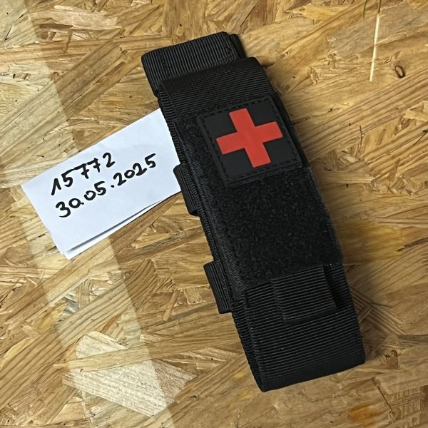 Tourniquet Pouch schwarz mit Patch