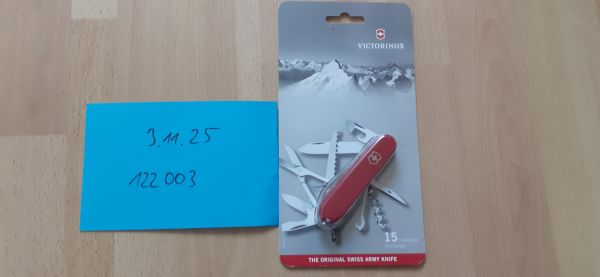 Victorinox Schweizer Taschenmesser Huntsman, Multitool, Swiss Army Knife mit 15 Funktionen, Klinge, Korkenzieher, Dosenöffner,
