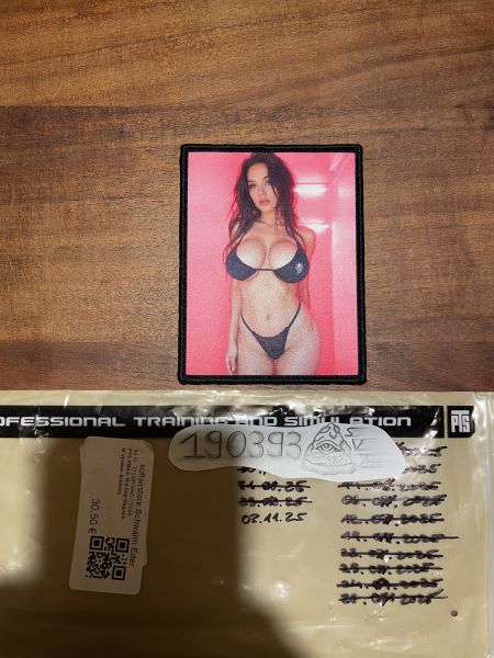 TF AI Girl Woven Stick Patch pink