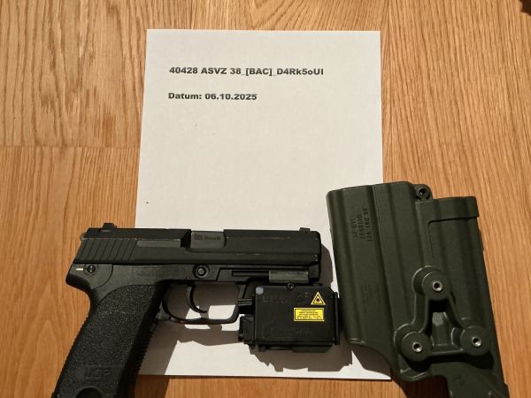 VFC HK USP GBB+ LLM-PI+Blackhawk Holster 