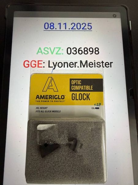 AMERIGLO GL-429 - 2XL Kimme u. Korn für Glock / PDP