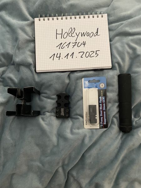 TM Doppel-Clip Klammer, OVP G&G AR-15 Mündung, Roedale Precision Mündung & No Name Schalldämpfer 