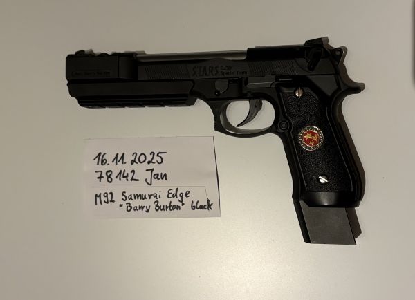 WE M92 Samurai Edge Mod. Barry Burton schwarz
