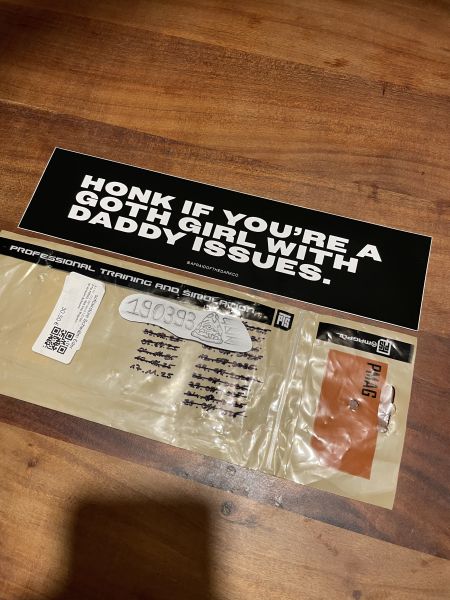 AOTD Afraid of the Dark „Goth Girl Bumper“ Slap Sticker FOG