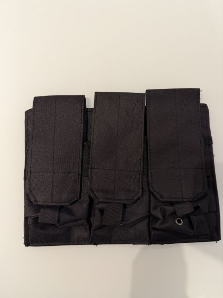 3 Fach M4 Magazintasche in Schwarz