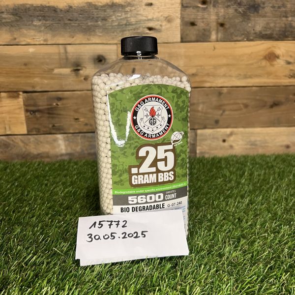 G&G Bio Precision BBs 6 mm weiß 0,25 g / 5600 rds