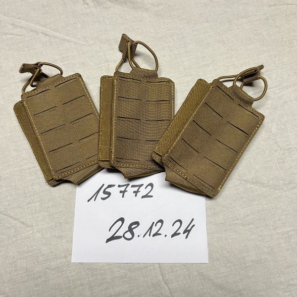 universal Single 1er Magazintasche M4 AR15 AK G36 ... Lasercut Tan / Coyote