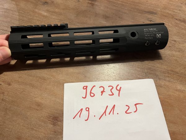 Airsoft handguard for M4 ALG DEFENSE logo 10'' V1 M-LOK SHS Black 