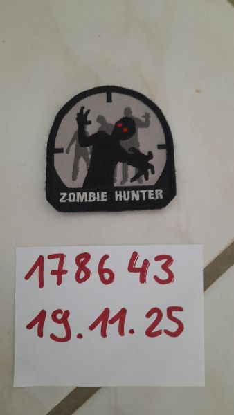 Zombie Hunter Patch schwarz/ weiß