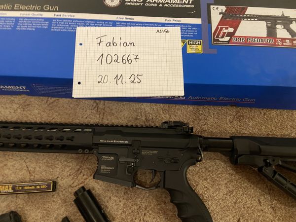 (V) G&G GC16 Predator ETU schwarz sehr gut