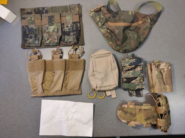 Verschiedene pouches / zubehör #2 | mag pouch panel, counterweight pouch, fanny pack, utility pouch, Flecktarn, mulitcam, tiger stripe, tan