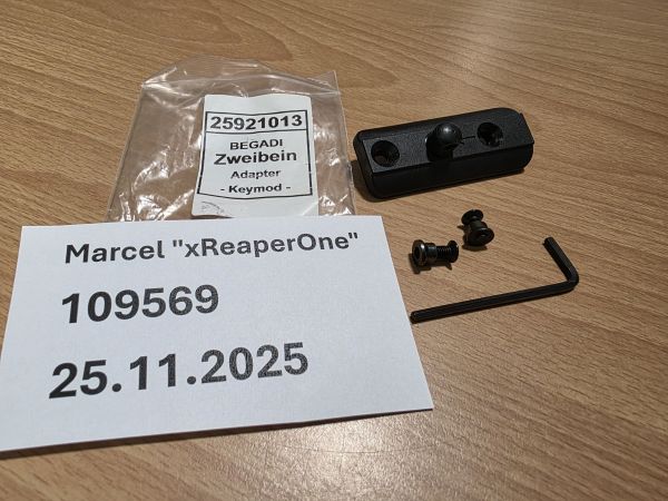 Begadi Zweibein / Bipod Adapter für Keymod Systeme