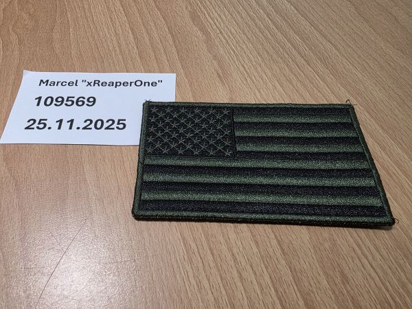 US Flagge Patch 12,5x7cm Oliv